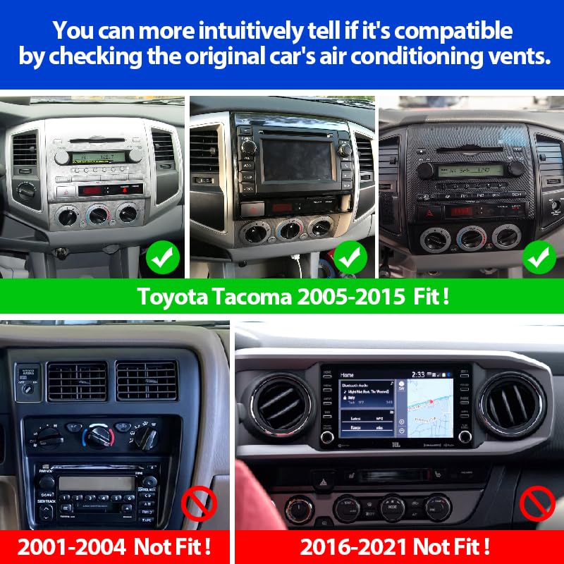 Image of Car Stereo Radio for Toyota Tacoma 2005-2015 with Wireless Carplay & Android Auto /9 Inch Touch Screen /Android13 /FM RDS /GPS Navigation /HD Backup Camera (4GB+64GB)