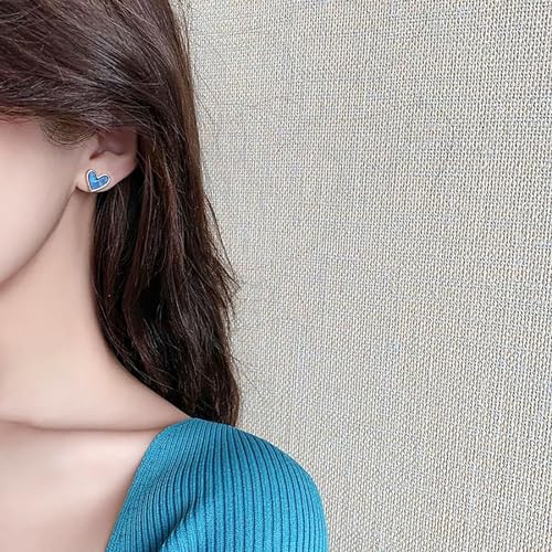 Mini Heart Stud Earrings, Hypoallergenic Tiny Small Cartilage Tragus Stud Earrings for Women Silver/Gold4