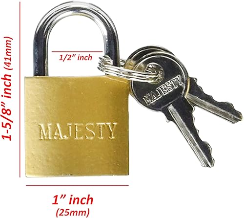 Miniatura 2 de Juego de 20 candados de latón macizo de 0.984 in, con 2 llaves para equipaje de casillero