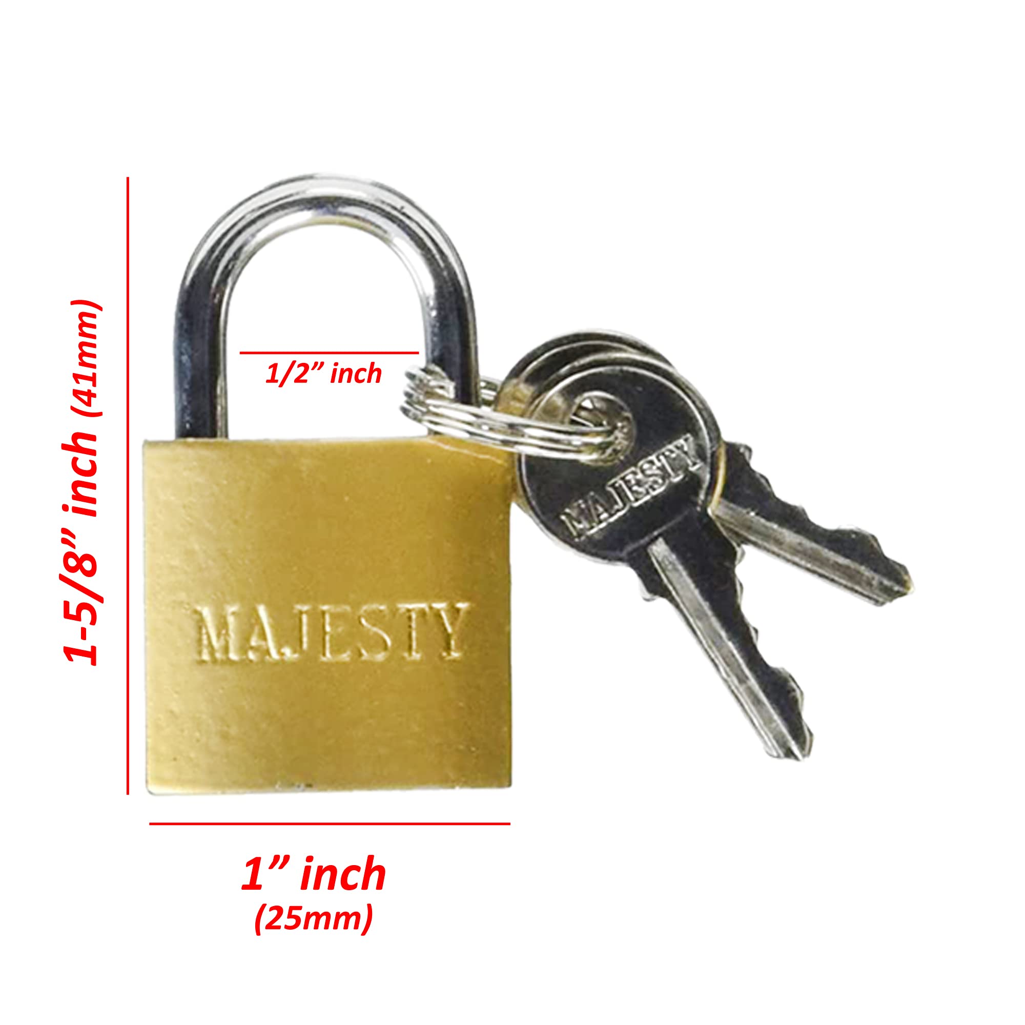 Set di 20 mini lucchetti da 25 mm in ottone massiccio con 2 chiavi per armadietti e bagagli