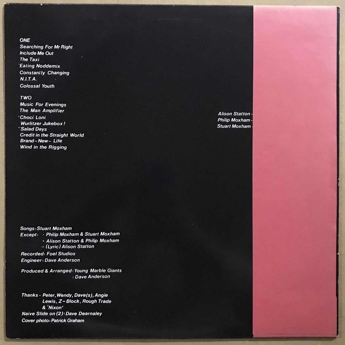 帯付き オリジナル日本盤-Young Marble Giants 1st LP 帯付き