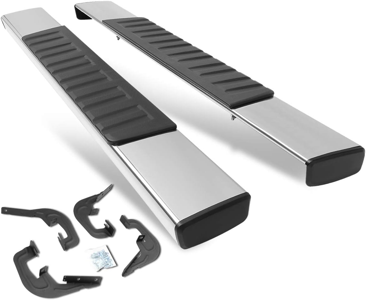 Pair 6 Inch Chrome Running Boards,Side Step Bars Compatible