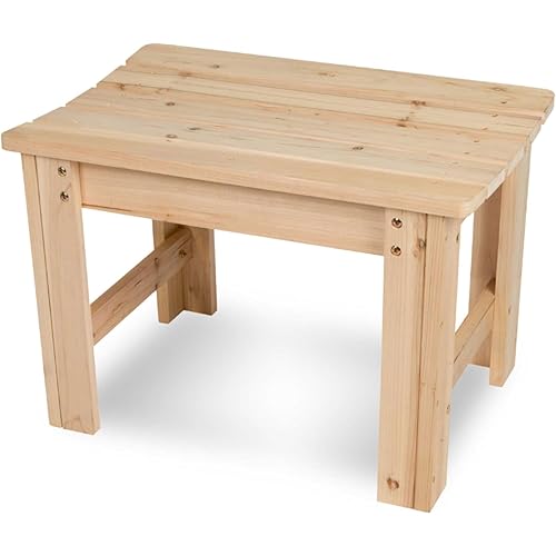 Shine Company Outdoor Wood Backless Patio Garden Bench, 2 Ft, Natural