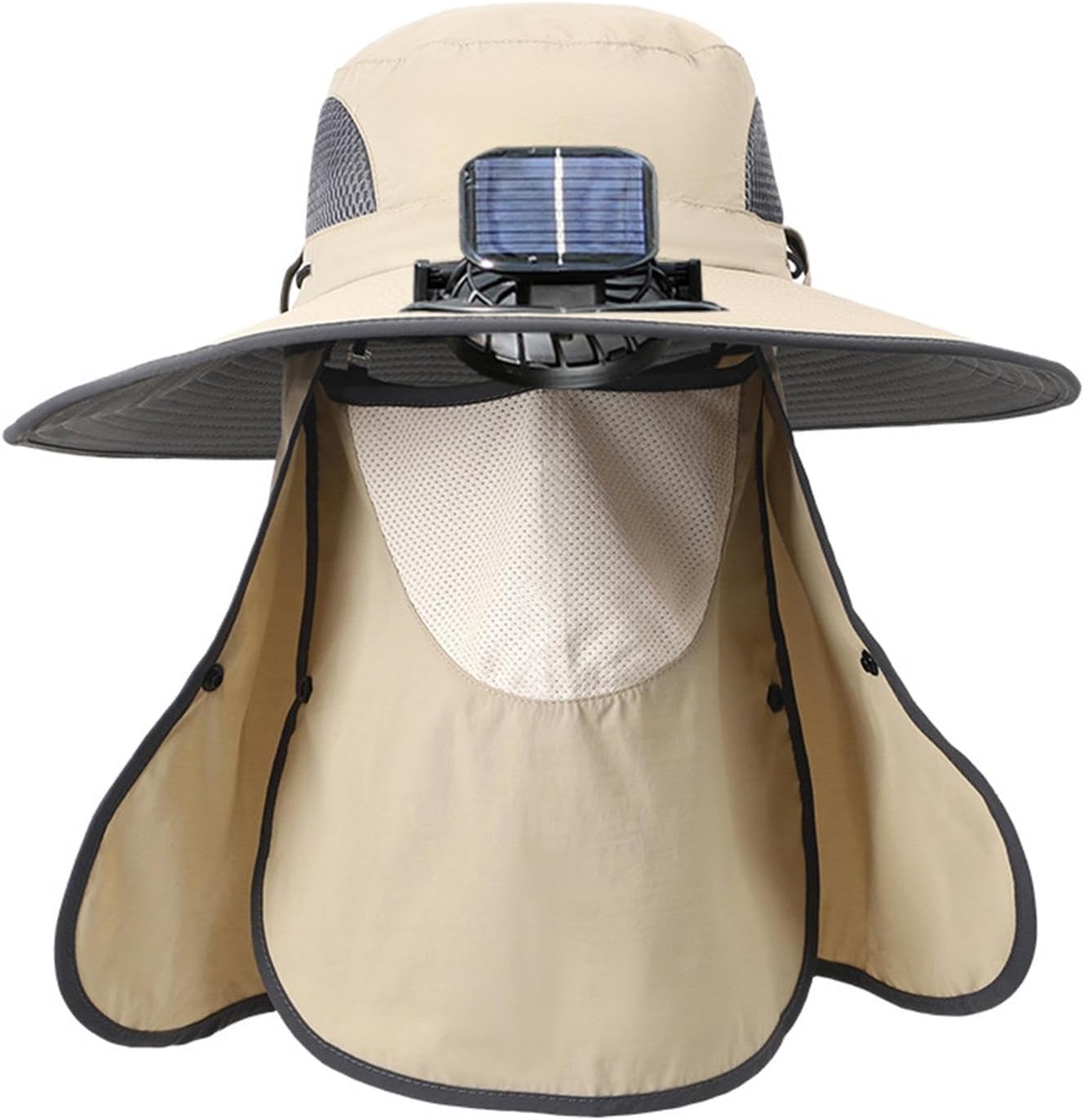 Rechargeable Cooling Hat with Face for Anglers
