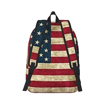 アメリカン国旗柄 リュック／バックパック Amazon.co.jp: WURTON アメリカ国旗 星条旗 プリント バック
