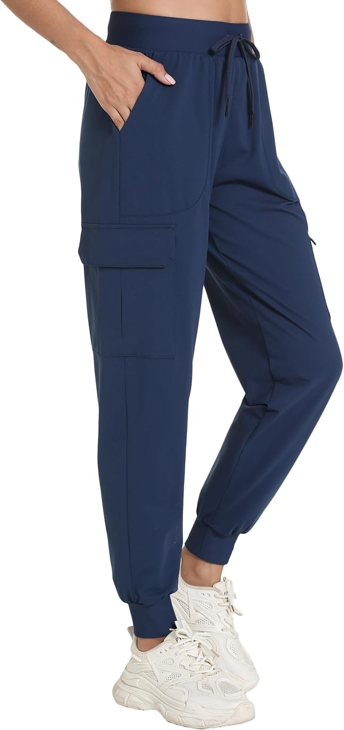 Women's Lightweight Cargo Pants with Pockets Stretchy Quick Dry Hiking Pants for Travel Casual Outdoor - Image 4
