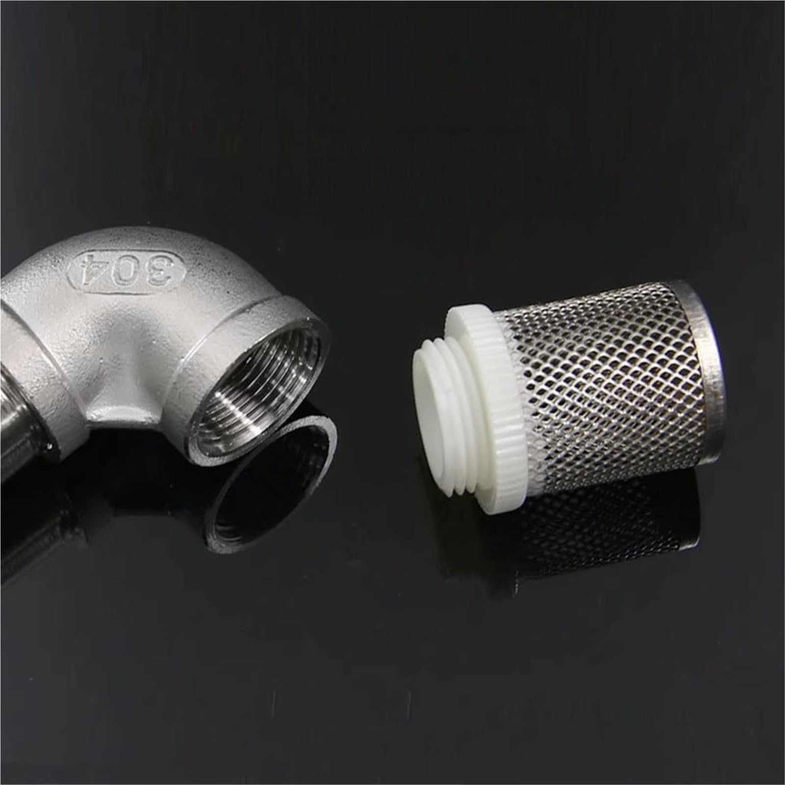 Filtros para tuberías Filtro de bomba agua acero inoxidable - Malla succión for tuberías 1/2", 3/4" y 1" for hidrolimpiadoras, riego jardines acuarios(3/4")