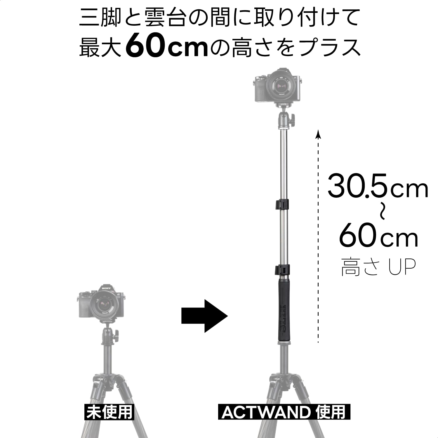 Amazon | 【Amazon.co.jp限定】 スリック 多目的撮影用ポール ACTWAND