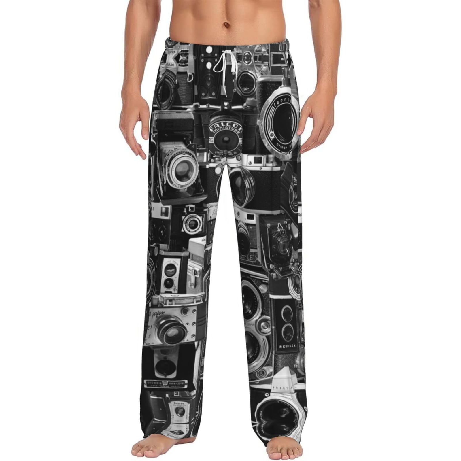 Cool Camera Collection Men'S Pajama Pants Loose Leisure Loungewear Lie In Bed Sofa With Pockets Elastic Waist