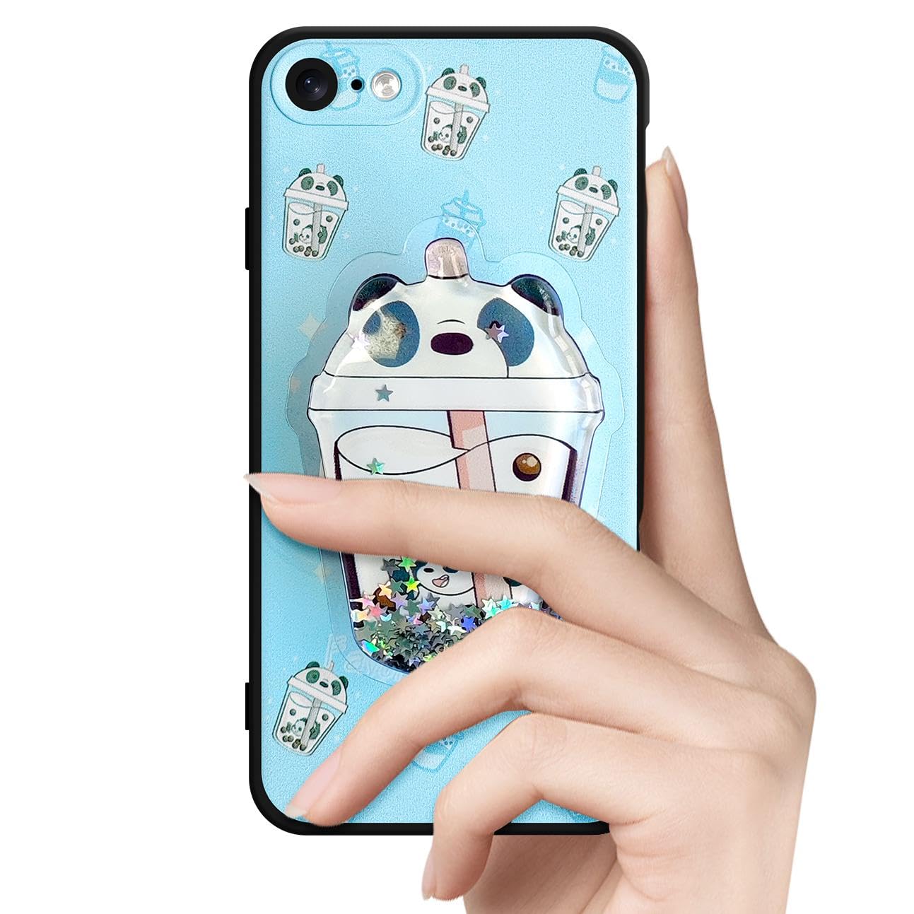 Handyhlle Kompatibel mit Apple iPhone 7/8/SE 2020 Hlle Cute Weiche  Silikon Gel Kratzfest Schutzhlle mit Glitzer Flssig Flexible TPU  Interessante Stnder Cover Case fr Mdchen: Amazon.de: Elektronik & Foto