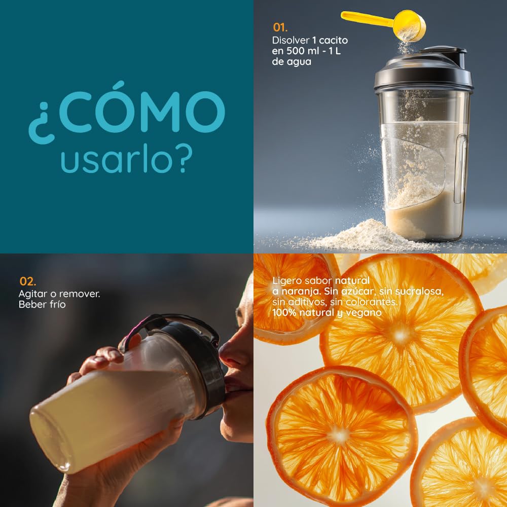 Electrolitos sin azúcar, 1686mg para 45 días de Hidratación. Bebida isótonica con Cloruro, Potasio, Sodio, Calcio y Magnesio. Deportivo, Energético, Vegano, Dieta Keto. N2 Natural Nutrition