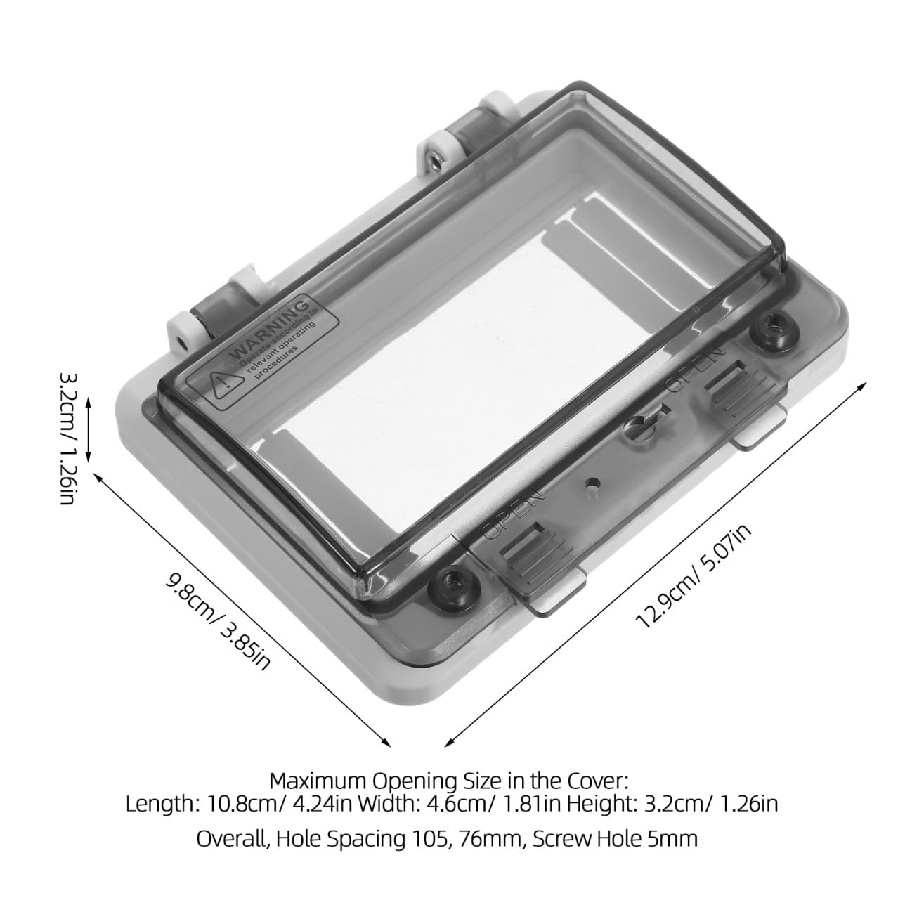 Generico Scatola Protezione Distribuzione Trasparente Vie Copertura per Quadro Elettrico con Finestra Visiva Antipolvere e Antiumidità per Interno ed Esterno