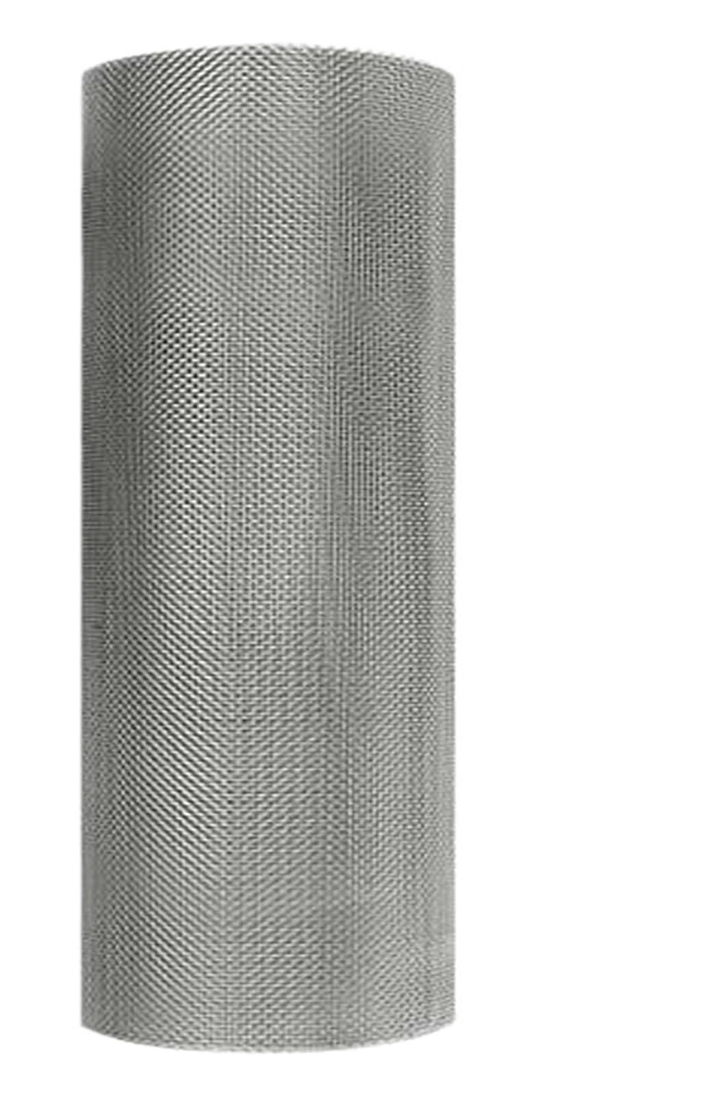 Malla de acero inoxidable de 50x600cm para ventanas, jaulas y filtros de jardín
