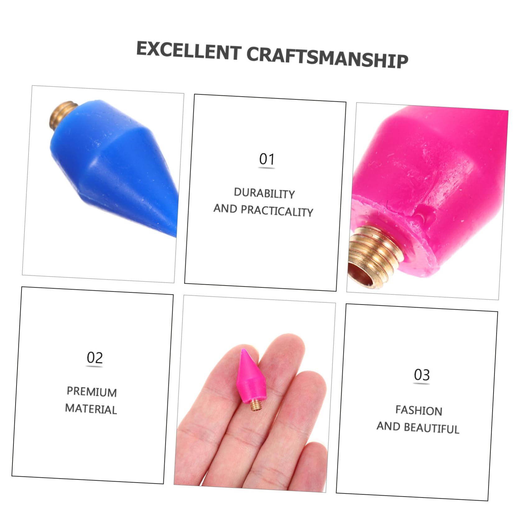 FRCOLOR 48pezzi Teste Penna Per Unghie Per Manicure Strumenti Decorazione in Per Unghie Facili Usare Adatte Per e