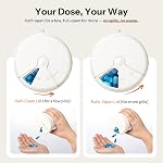 Betife Distributeur d'organisateur de pilules mignon avec 7 Extra grands compartiments, XL Organisateur de bouteilles de pilules portatives 7 Journée avec large ouverture pour une utilisation facile, Anti-Mix Pill Organizer pour les voyages, BPA-Free Grand conteneur de pilules