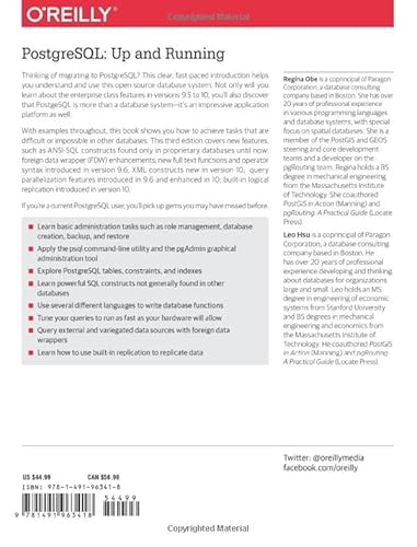 Postgresql: Up and Running: A Practical Guide to the Advanced Open Source Database