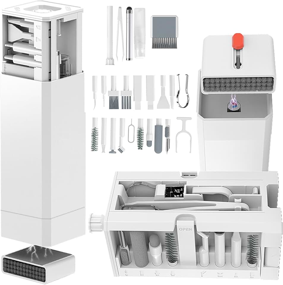 Kit De Limpeza De Celular 32 Em 1 Com Limpador De Portas E Cabos, Caneta Stylus, Ferramenta Sim, Escova De Alto-Falante, Limpador Multidispositivo Para Iphone, Samsung, Airpods, Macbook, La