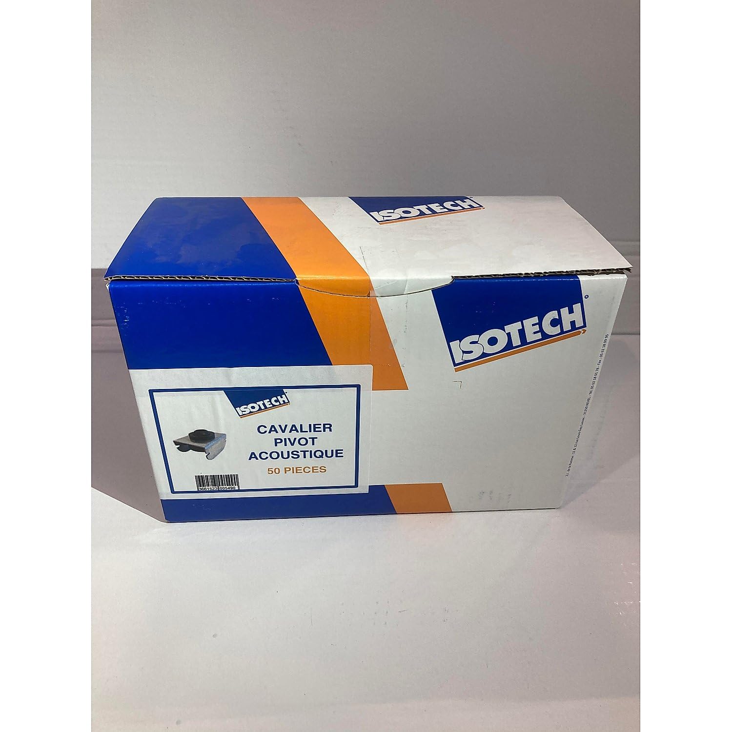 PSP ISOTECH Boite de 50 cavalier pivot acoustique plaque de plâtre pour fourrures F47 et F45 - Accessoires isolation : plafond et cloison