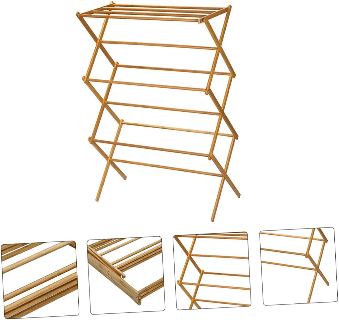 1pc Retractable Clothes Drying Rack Multi-Function Floor Stand for Use Space-Saving Design for Towels Clothes and More