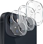 Camera Lens Protector (3 Pack) Compatible with iPhone 16 6.1" & iPhone 16 Plus 6.7" Camera Lens Cover Protection, 9H Tempered Glass, HD Clear Anti-Scratch [Black Edge]