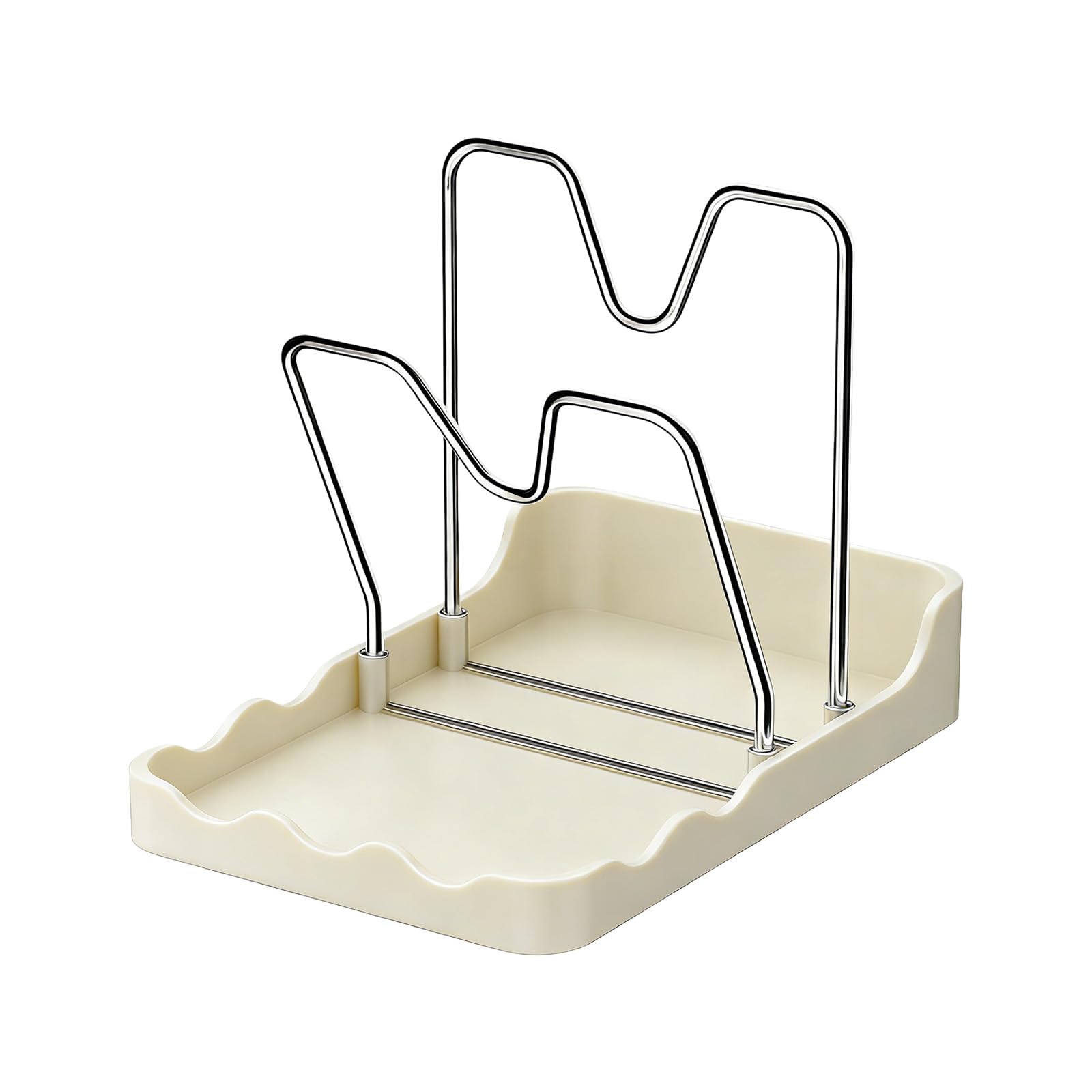 Msioytog Home Kitchens Pots Cover Stand with Space Saving Feature Household Kitchens Rack for Utensils Vertical Easy Cleaning Organizers Countertop Organizers
