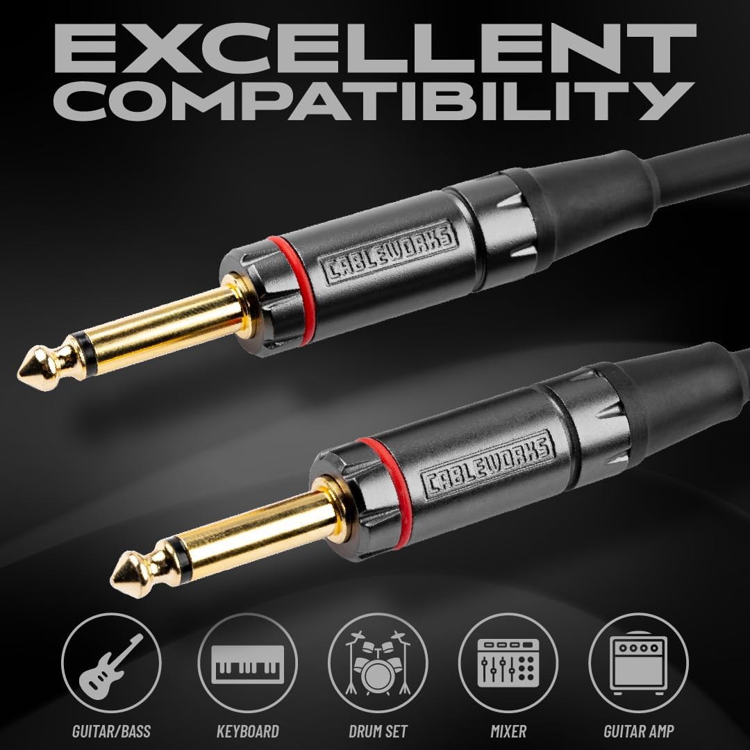 Gator Cableworks Cases Headliner Series Premium 3 Ft Straight to Straight Guitar Instrument Cable (GCWH-INS-03) image 4