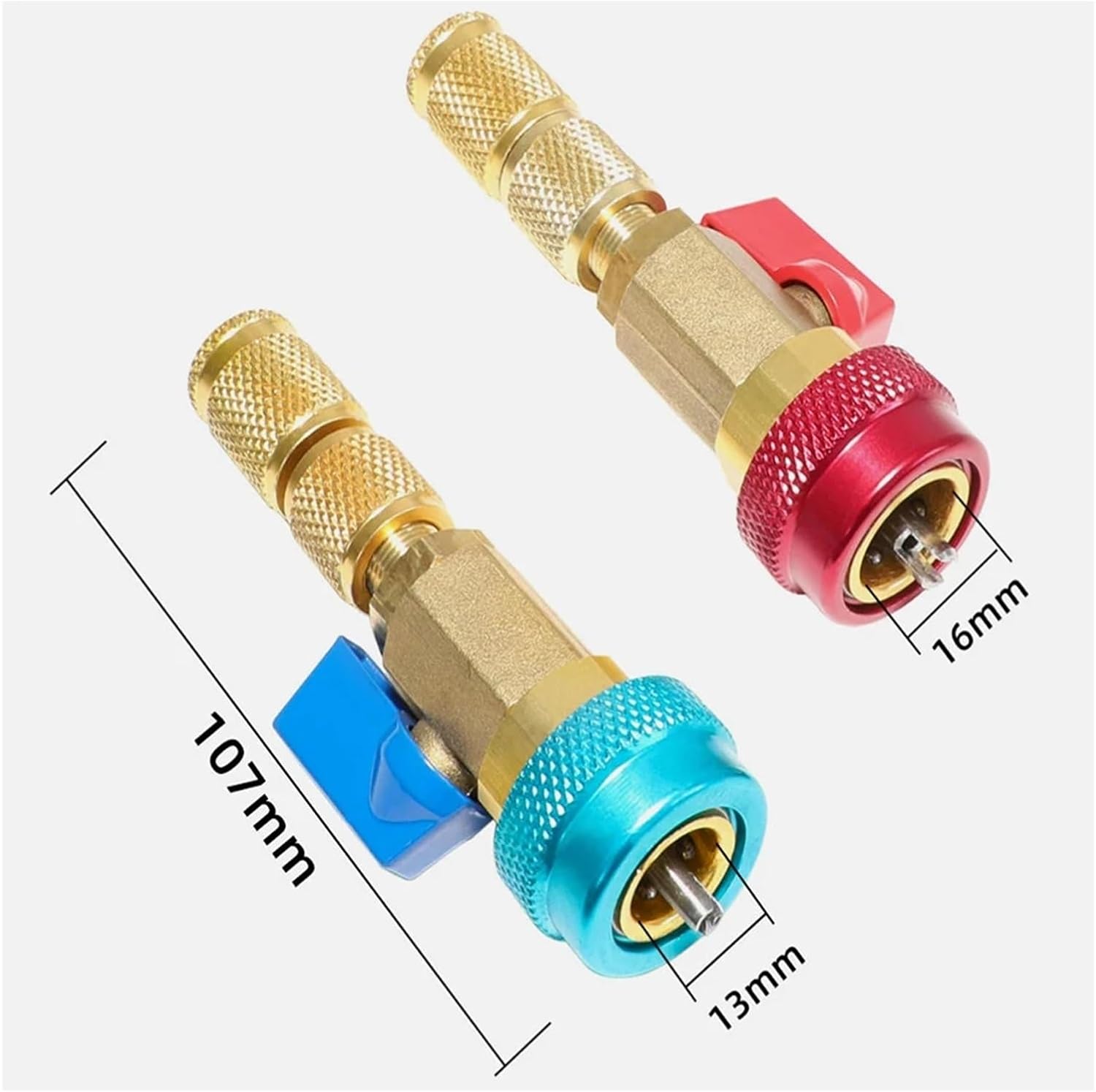 R134A R1234YF Valve Core Quick Remover Installer Tool Set High Low Pressure AC Valve Core Removal Tool Kit