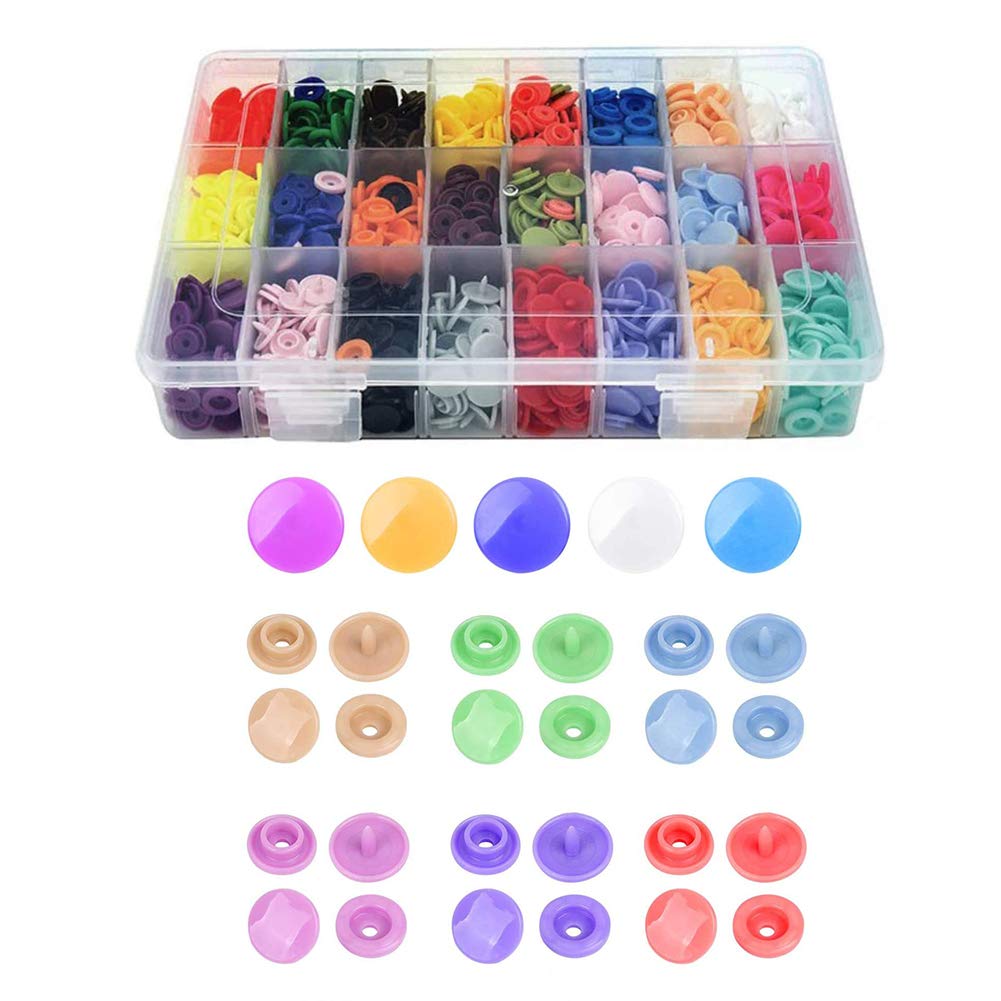 Respicefinem Plastic Fastener Snap Pliers with T 5 Plastic Resin Snap Press Stud for Cloth Diaper and Various Household Projects Comfortable Grip Easy to Use