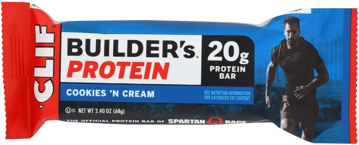 Cliff Bar Builder Bar, Cookies N Crm, 2.40-Ounce (Pack of 12) (Pack of 12)12