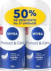 NIVEA Kit Desodorante Antitranspirante Roll On Protect & Care 50ml