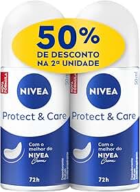 NIVEA Kit Desodorante Antitranspirante Roll On Protect & Care 50ml