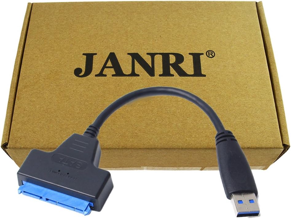 JANRI USB 3.0 to SATA Adapter hard drive reader Cable for 2.5" inch SSD/HDD Drives - SATA to USB 3.0 External Converter - all SATA I/II/III converter (SATA-USB 3.0 converter cable)
