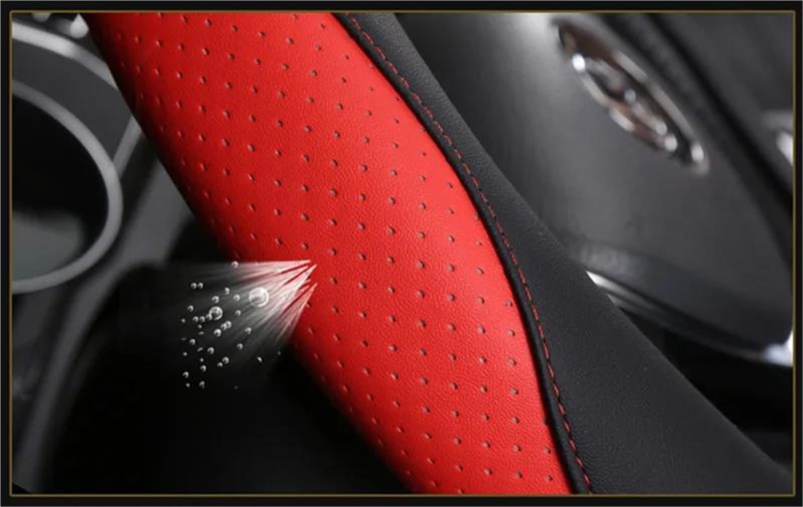 Auto Innen Lenkrad Schutzhülle Zubehör Für Nissan Für Maxima 2016-2020 Rutschfest(Schwarz)