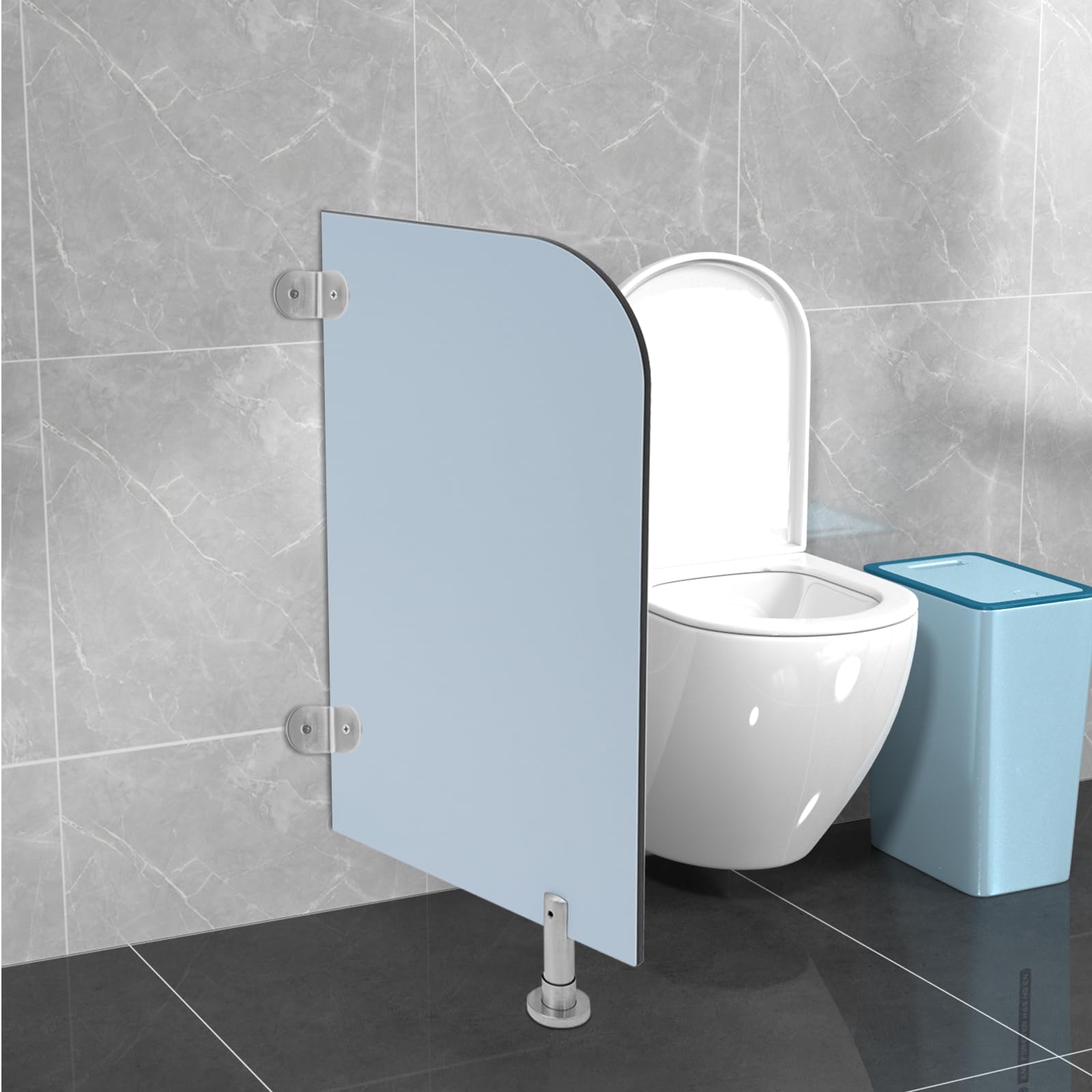 Mampara divisoria para urinario de pared que evita humedades y manchas en aseos públicos