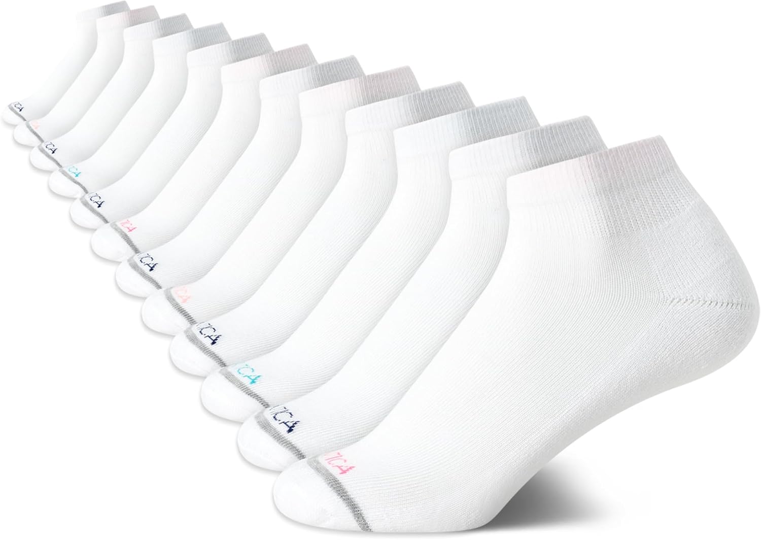 Nautica Womens Quarter Socks - 12 Pack Moisture Control Cushioned Athletic Socks for Women for Sport & Gym Wear (Size: 4-10)