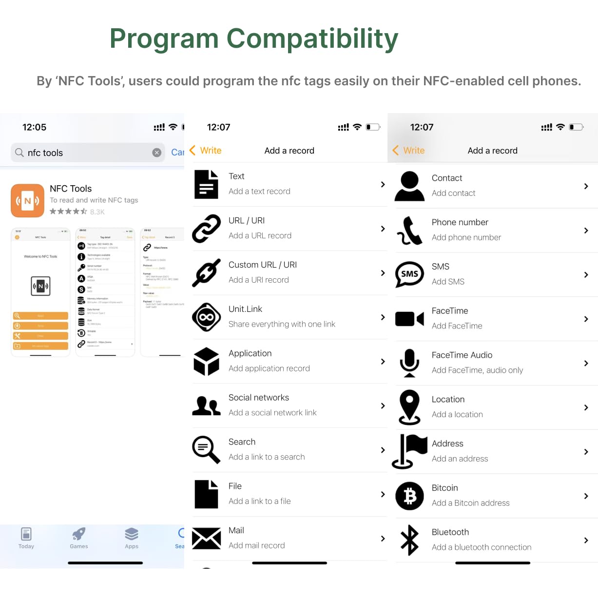 100 Stück Fongwah NTAG213 Aufkleber mit 180 Bytes Speicher, Kennwortschutzkennungs-PC, mit allen NFC-Anwendungsprogrammen kompilieren