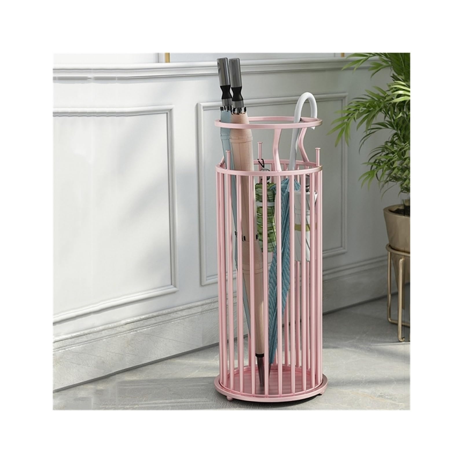 YANG11FAN Nordic Light Luxury Iron Art Umbrella Rack Magazine Shopping Mall Hotel Door Bucket Multi-application