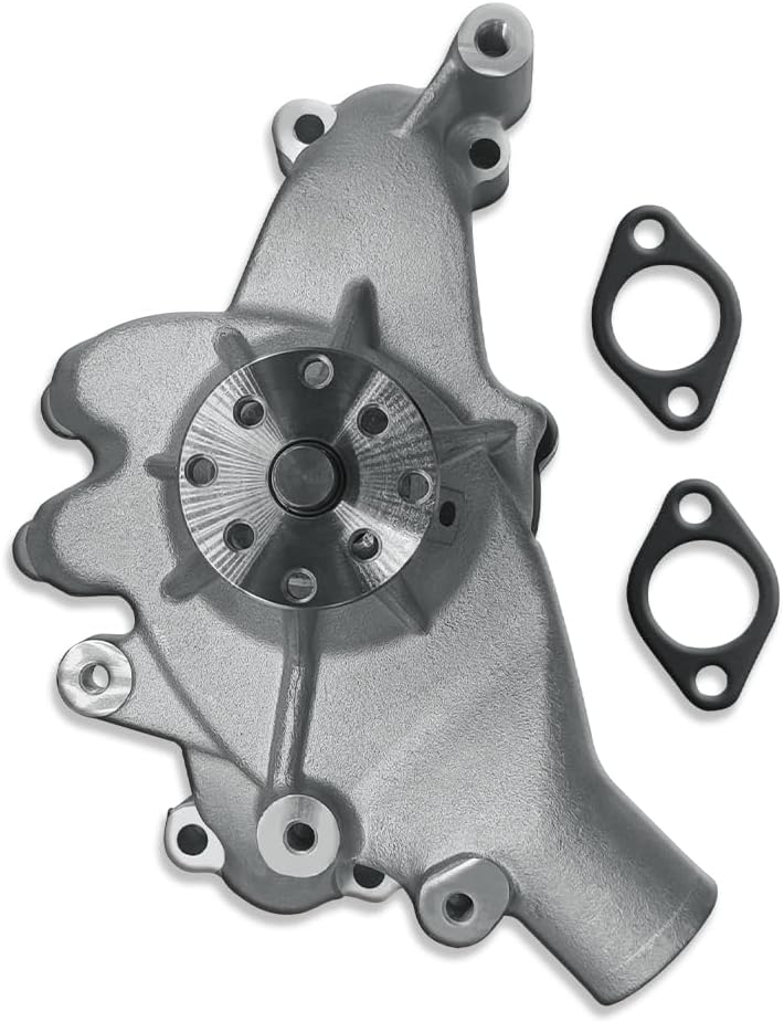 Long Water Pump For Chevy BBC 396 402 427 454 1969-1987 Satin Aluminum Mechanical