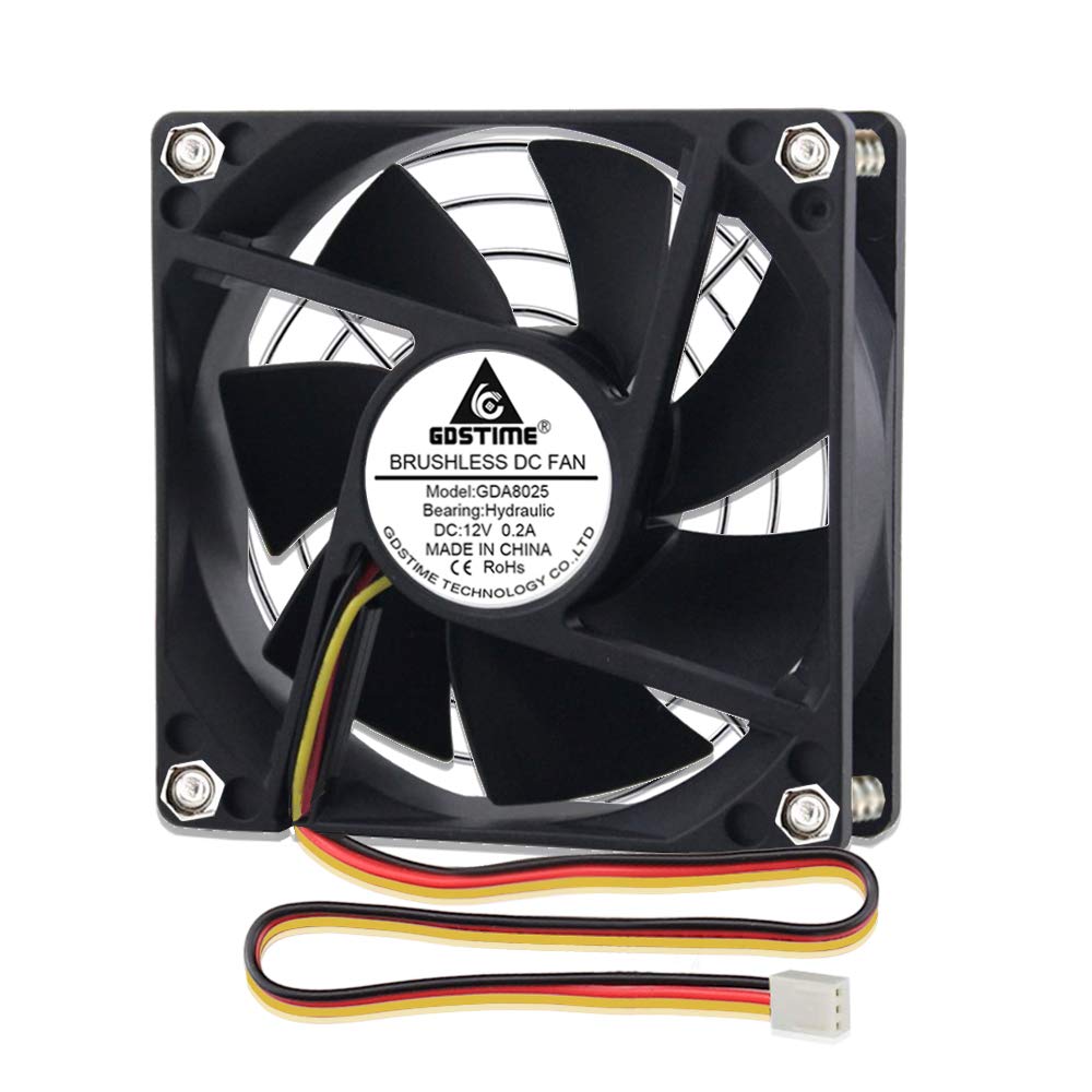 Buy GDSTIME 80mm Fan 80mm Computer Fan 12V CPU Fan 80 x 25mm CPU Cooler