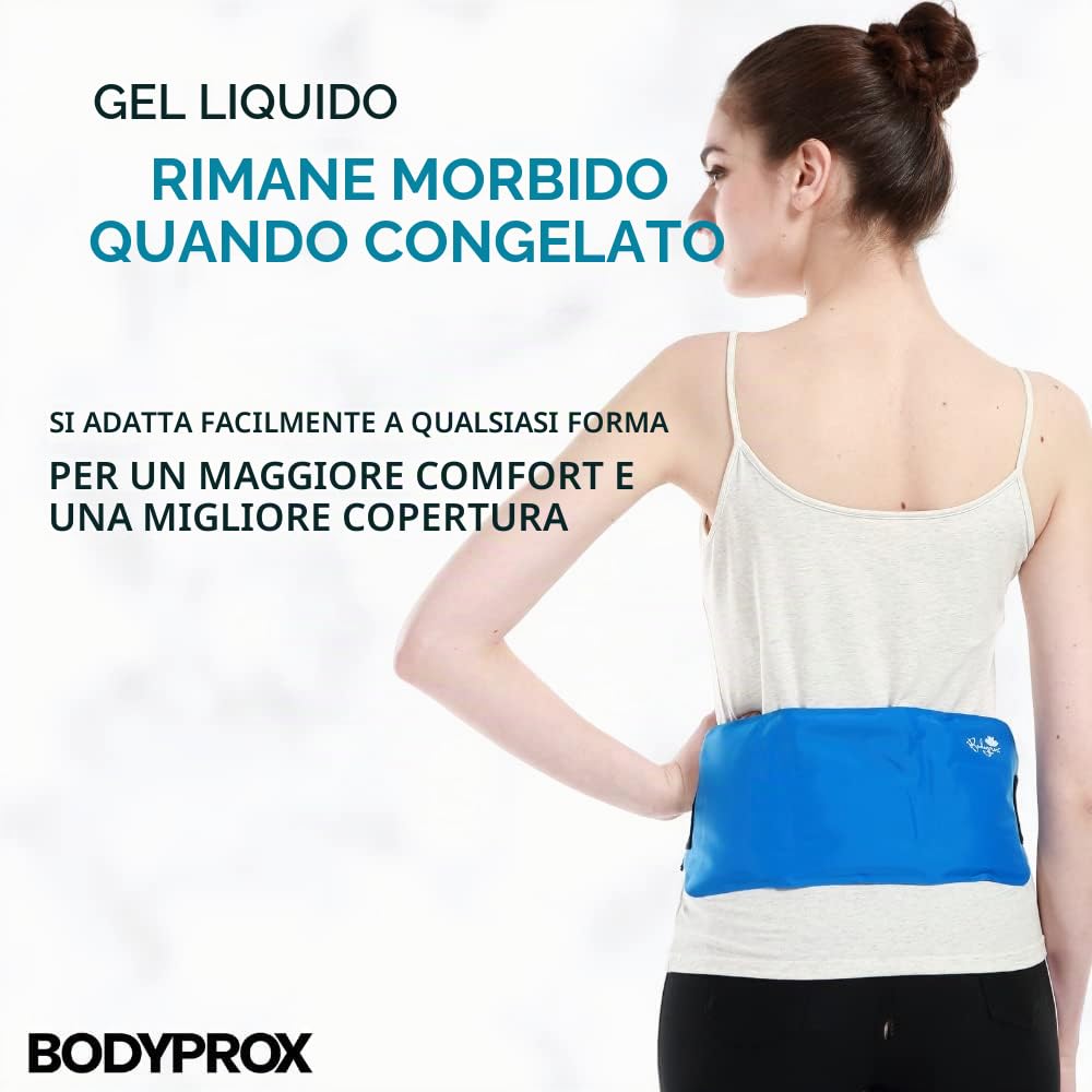 Pacco di ghiaccio per la terapia del caldo/freddo con cinghia, cuscinetto termico per microonde per dolori alla schiena, collo, vita, polpacci e fianchi