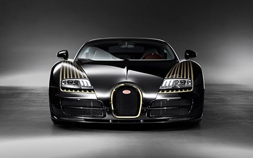 2014 Bugatti Veyron Grand Sport Vitesse Legend Black Bess 2 18 x 24 Cartel Banner