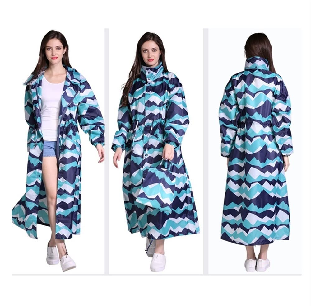 Chubasquero Chaqueta De Lluvia Impermeable para Mujer, Abrigos Largos para Lluvia, Cortavientos con Capucha, Impermeables Ligeros Impermeable(XXL)