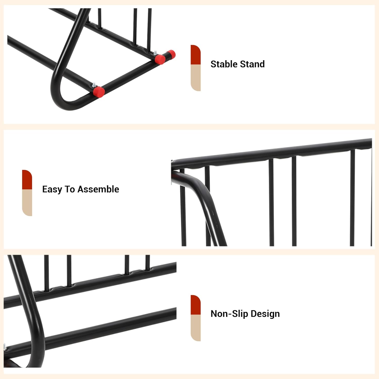 Outdoor Bike Rack Commercial,Metal 10 Holder Bicycle Parking Rack Stand Outdoor,Steel Grid Bike Rack Heavy Duty for Garages, Stores, Schools,Single Side