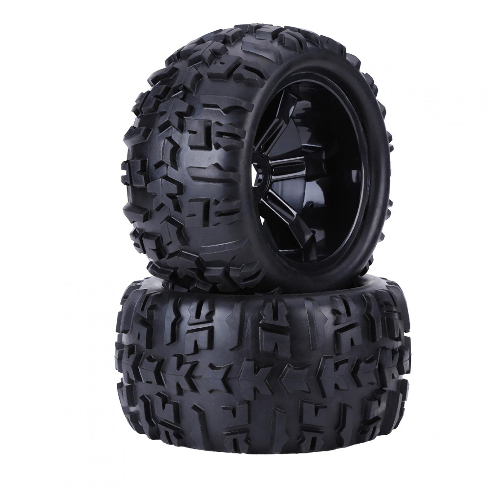 4 Stück RC-Reifen, 150mm RC-Autoreifen aus Gummi rutschfeste Radreifen, 17mm Sechskant, 77mm Breite, RC Autozubehör Für Alle 1/8 RC Truck Car