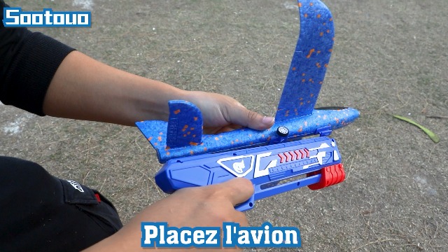 Jouet Avion Lanceur - 3 Avions En Mousse + Pistolet Catapulte - Jeu Extérieur Enfant - Vol Jusqu'à 15m