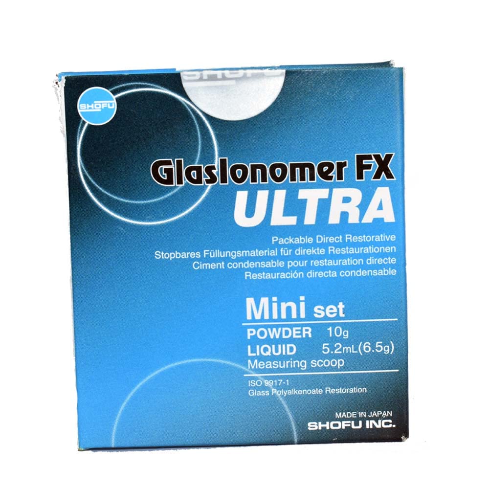 Shofu GlasIonomer FX Ultra Glass Ionomer Cement GIC Resorative Mini Kit Powder & Liquid