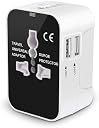 2 USB Ports Universal Travel Adapter, rts Worldwide International All in One Universal Power Wall Charger AC Power Plug Adapter Converter with 2 USB Charging Ports for USA EU UK AUS Cell Phone Laptop gallery image