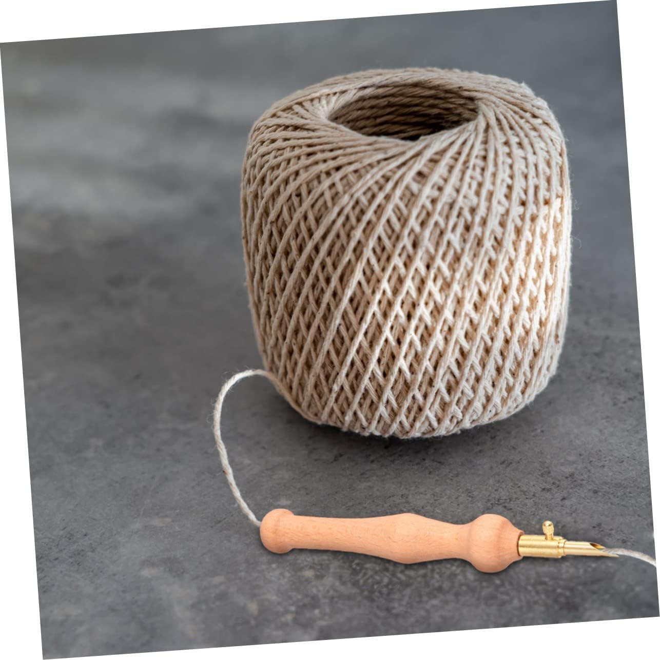Angoily Wooden Handle Copper Embroidery Needle Threader Adjustable Thickened Design for Easy Sewing and Crafting for Embroidery Enthusiasts and Projects