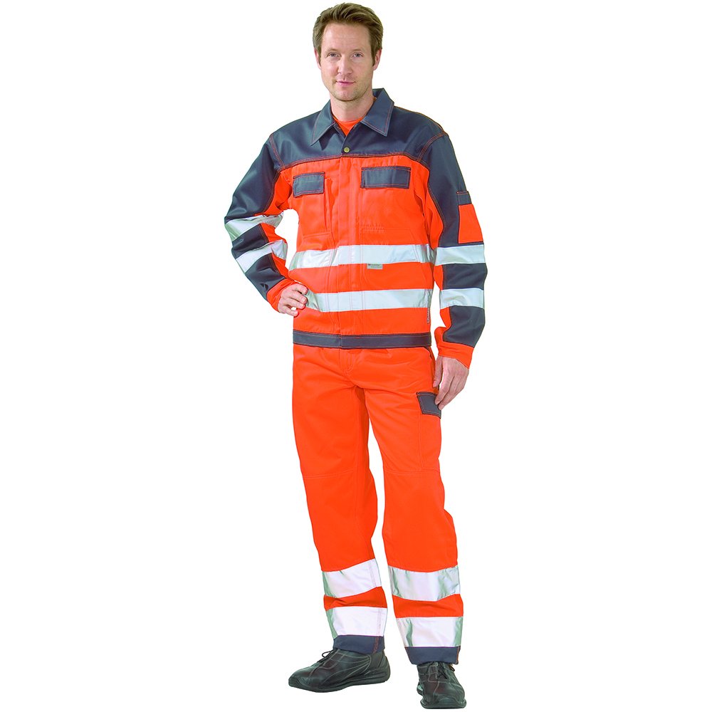 Planam 2006056 Warnschutz Bundjacke, Orange/Marine, Größe 56