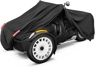 KEMIMOTO Full Cover Compatible with Can-Am Ryker 600 900 Sport Rally Edition Ryker Bike Full Cover All Weather Resistant with Reflective Strips